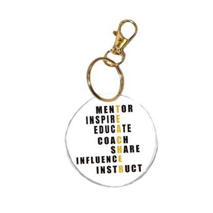 Teacher Inspire UV Transfer | UV DTF Keychain Transfer (Black Writing)