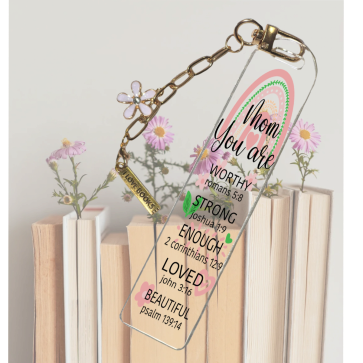Bookmark for Mom | Book Lover Gift | Acrylic Bookmark | Cute Reading Accessory Gift | Aesthetic Bookmark |Custom Bookmark