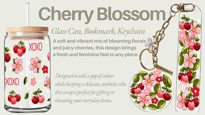 Cherry Blossom | Bookmark UV DTF Transfer