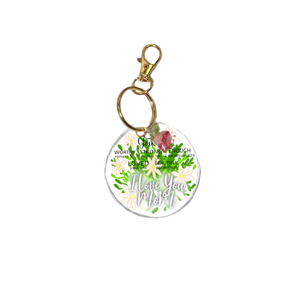 Acrylic Keychain | Keychain for Mom | Cute Aesthetic Keyring Gift | Cute Bag Charm