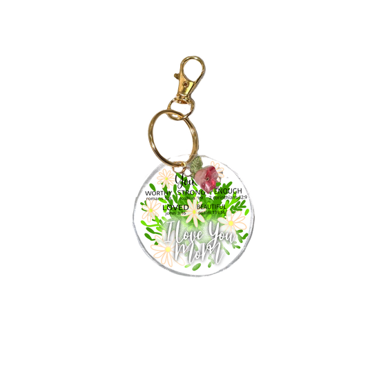 Acrylic Keychain | Keychain for Mom | Cute Aesthetic Keyring Gift | Cute Bag Charm