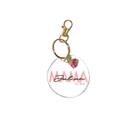 Acrylic Keychain | Personalized Custom Name Keychain for Mom | Cute Aesthetic Keyring Gift | Cute Bag Charm
