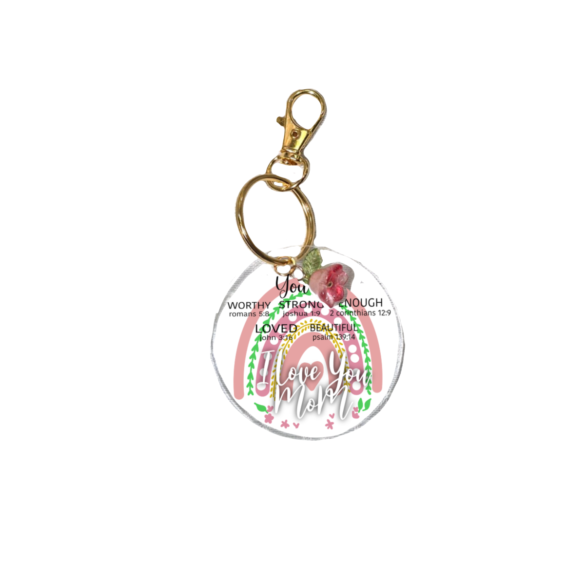 Acrylic Keychain | Keychain for Mom | Cute Aesthetic Keyring Gift | Cute Bag Charm
