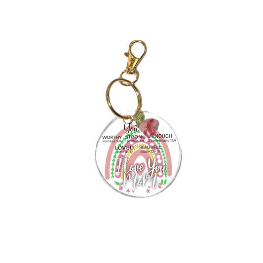 Acrylic Keychain | Keychain for Mom | Cute Aesthetic Keyring Gift | Cute Bag Charm