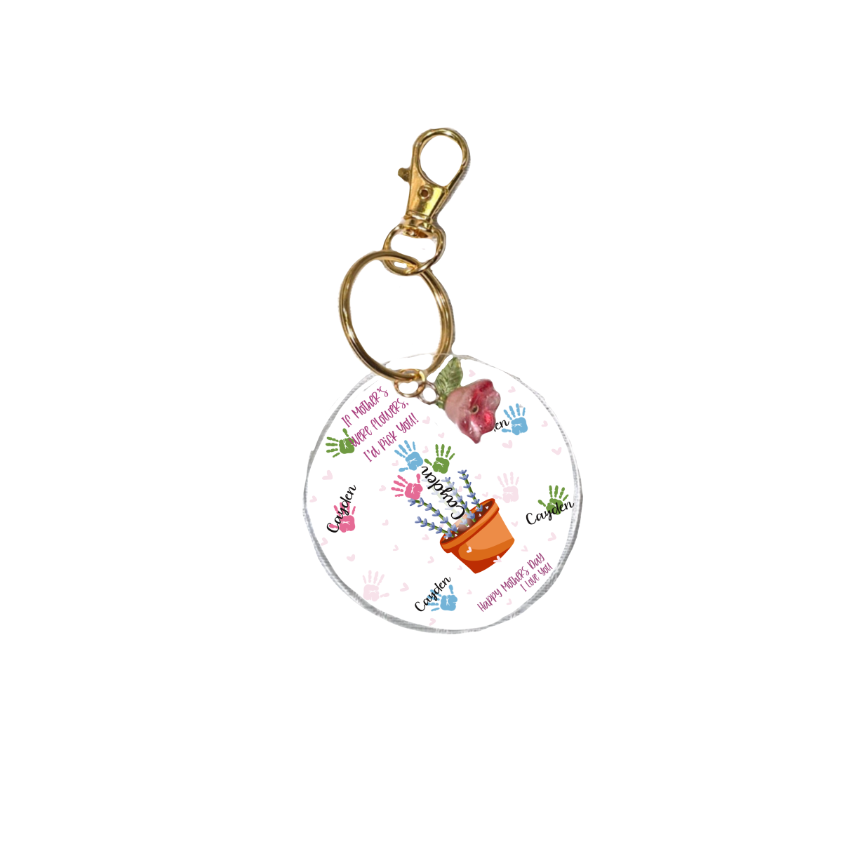 Acrylic Keychain | Personalized Custom Name Keychain for Mom | Cute Aesthetic Keyring Gift | Cute Bag Charm