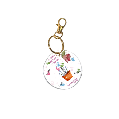 Acrylic Keychain | Personalized Custom Name Keychain for Mom | Cute Aesthetic Keyring Gift | Cute Bag Charm