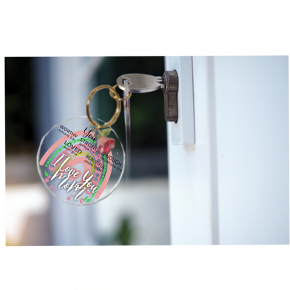 Acrylic Keychain | Keychain for Mom | Cute Aesthetic Keyring Gift | Cute Bag Charm