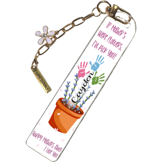 Acrylic Bookmark for Mom | Personalized Custom Name Bookmark | Cute Aesthetic Bookmark Lover Gift | Cute Reading Accessory Gift