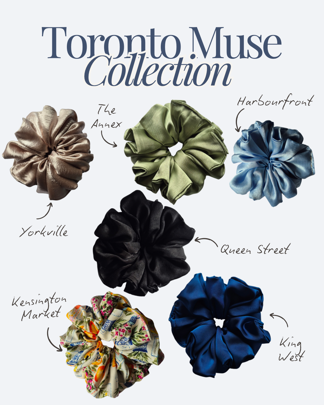 Luxe King West Scrunchie Oversized | Royal Blue Satin Hair Scrunchie | Oversized Luxe Hair Scrunchie | Oversized Luxe Hair Accessory