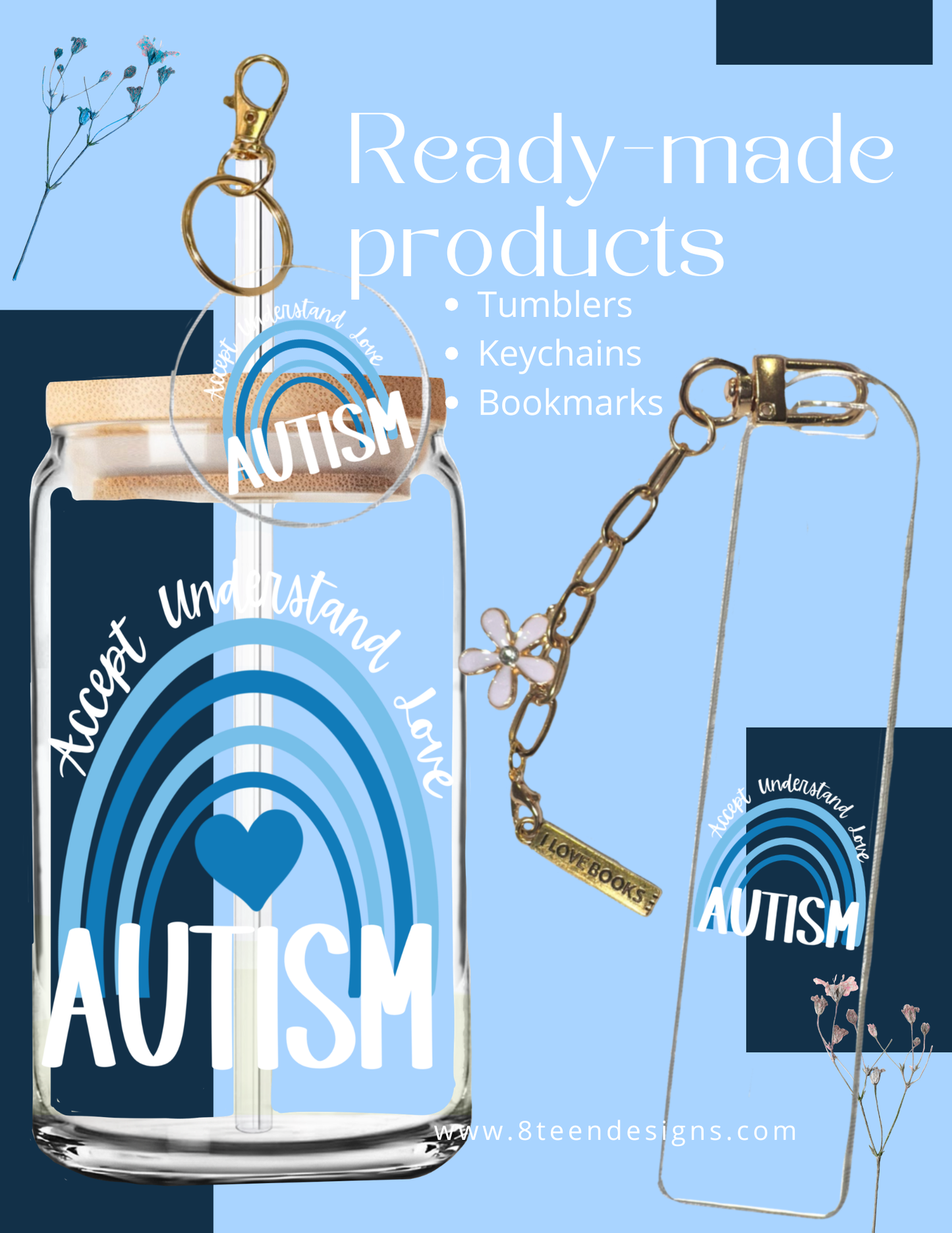 Autism Awareness Collection | Rainbow Bookmark