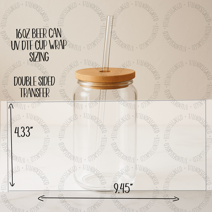 Mother’s Day UV DTF GLASS CAN Transfer Collection 💕 | Glass Can Transfer Wrap | Transfer ONLY