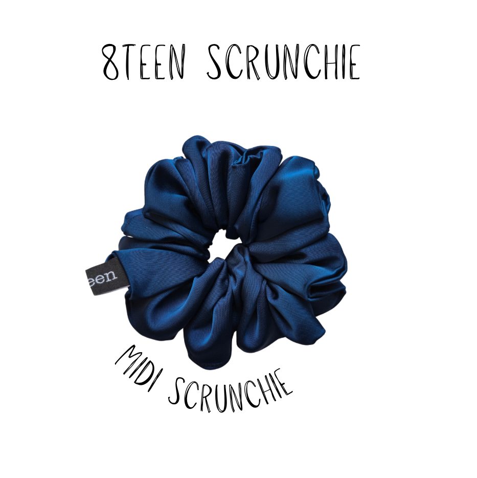 MIDI King Street West Scrunchie | Navy Blue Scrunchie | Medium Oversized Hair Accessory