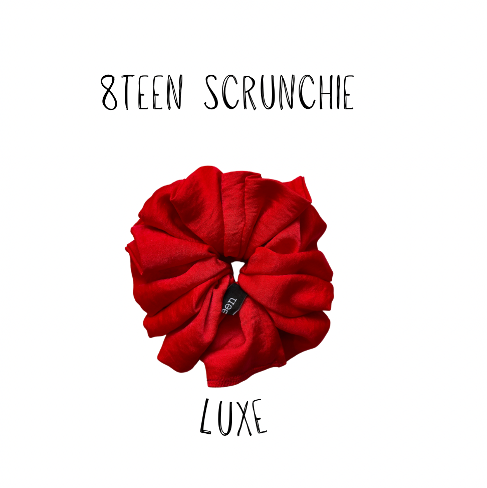 LUXE Cherry Street Scrunchie | Red Scrunchie | XXL Oversized Hair Accessory