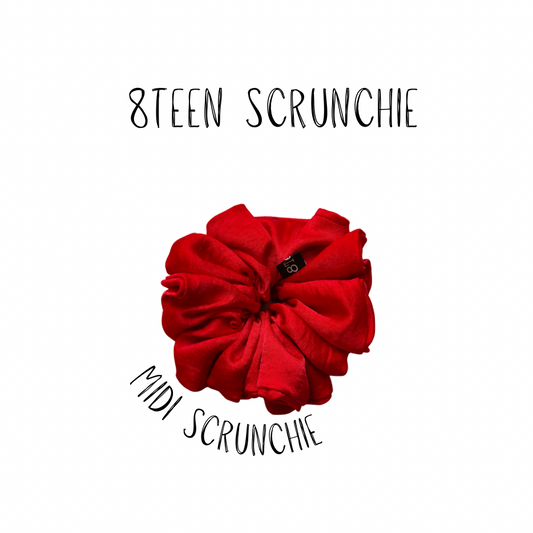 MIDI Cherry Street Scrunchie | Red Scrunchie | Medium Oversized Hair Accessory