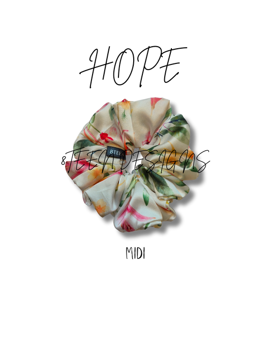 Midi HOPE Satin Scrunchie | Hair Accessory