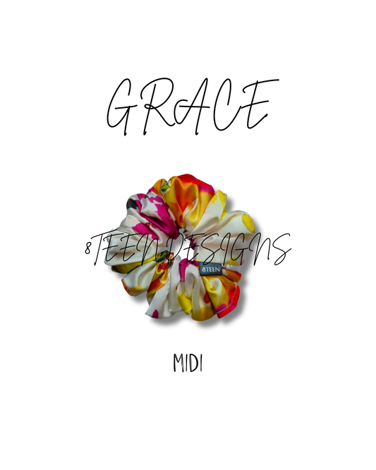 Midi GRACE Satin Scrunchie | Hair Accessory