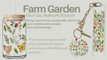 Farm Garden | Glass Can UV DTF Transfer
